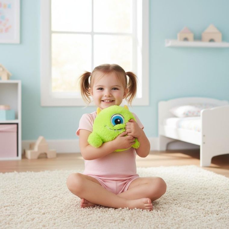 Xqmax, piłka pluszowa emoji z rączkami, zielona, 23 cm