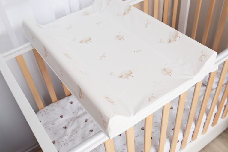 Yoonco, IWI, łóżeczko drewniane z barierką, białe/buk