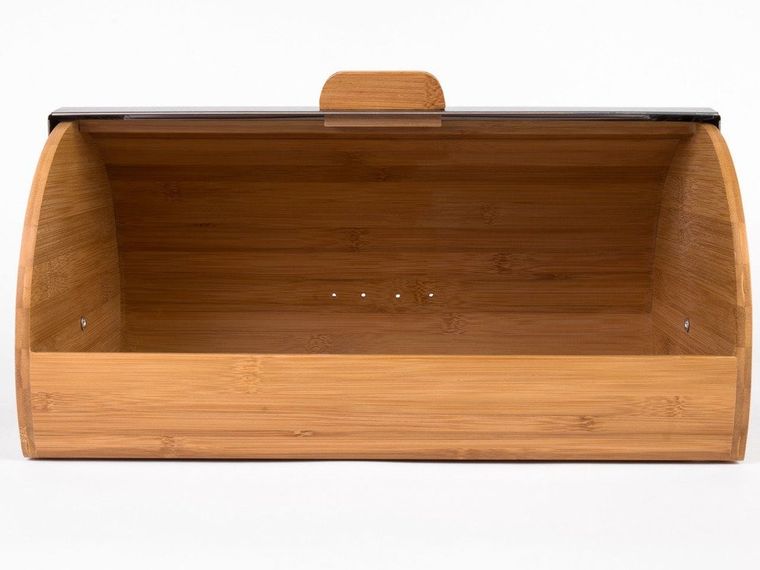 Zeller, bambusowy chlebak z metalową pokrywą