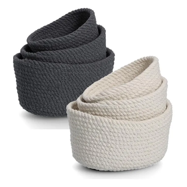 Zeller, komplet bawełnianych koszyków w różnych rozmiarach, 3 szt.