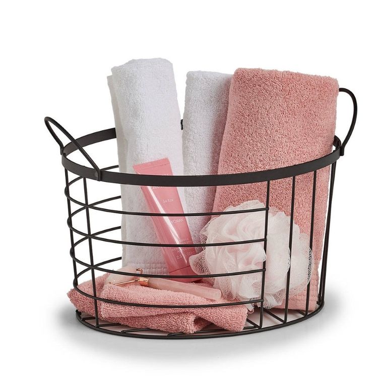 Zeller, koszyk metalowy, czarny, 35-23,5-23 cm