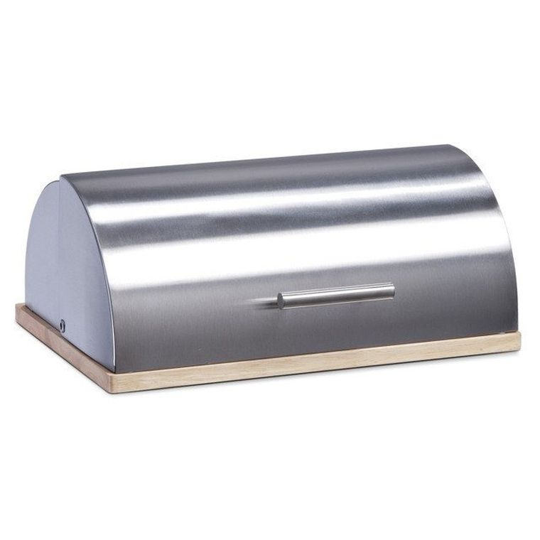 Zeller, metalowy chlebak na drewnianej podstawie