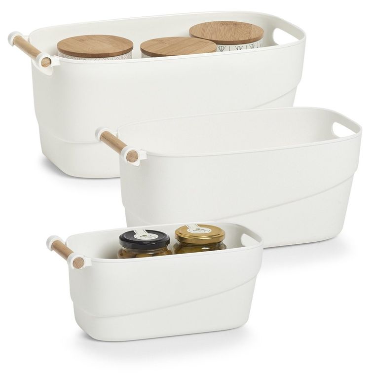 Zeller, organizer na akcesoria łazienkowe, 40-21,5-18 cm, biały