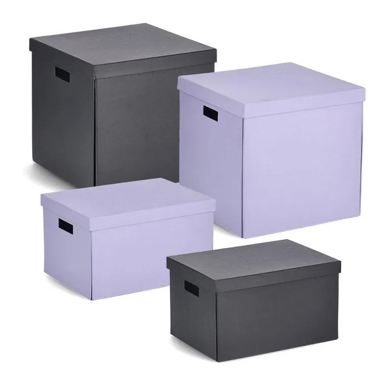 Zeller, pojemnik do przechowywania z pokrywką, karton z recyklingu, 33,5-33-32 cm