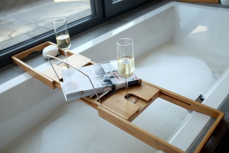 Zeller, półka łazienkowa na wannę, 100% bambus