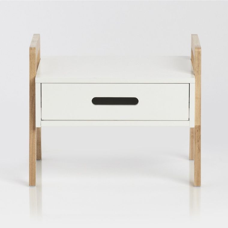 Zeller, stojak z półką i szufladką, 40-30-33 cm, biały