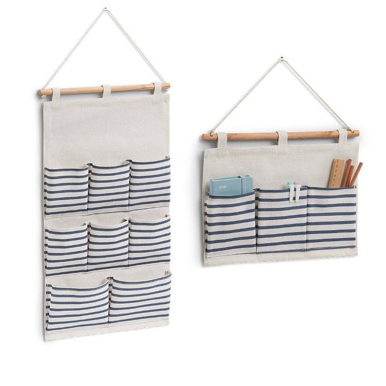 Zeller, Stripes, organizer na ścianę z kieszeniami, 35-60 cm