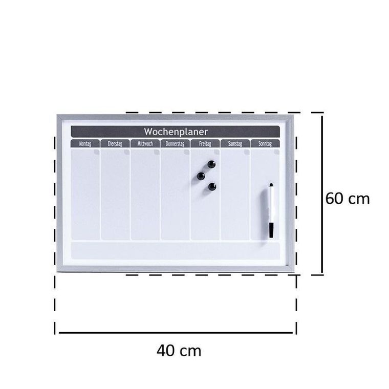 Zeller, tablica magnetyczna, 60-40 cm + 3 magnesy