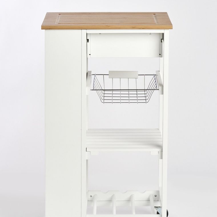 Zeller, wózek kuchenny, z bambusowym blatem, 50-37-86,5 cm