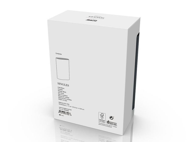 Zone Denmark, blok na noże, 17 cm, Singles black