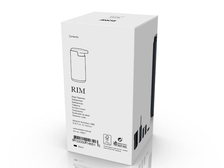 Zone Denmark, dozownik do mydła, Rim, czarny