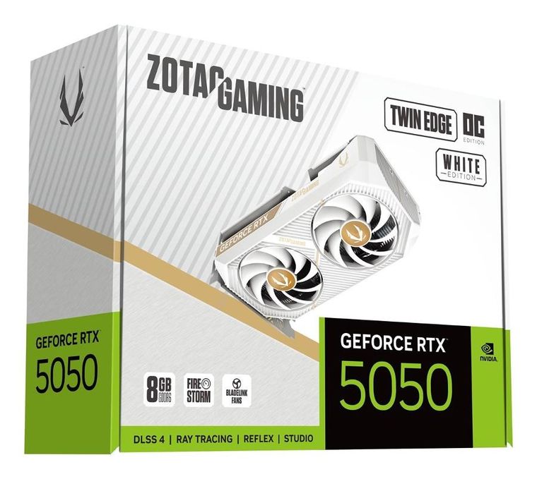 Zotac, karta graficzna, GeForce RTX 5050 Twin Edge OC White