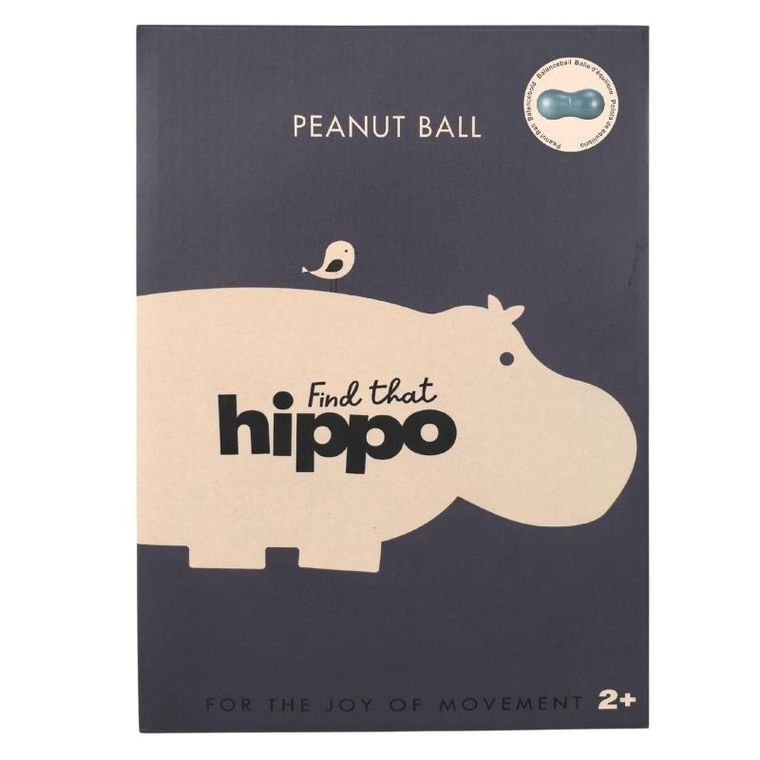 Find that Hippo, piłka do ćwiczeń typu peanut, niebieska, 100 cm
