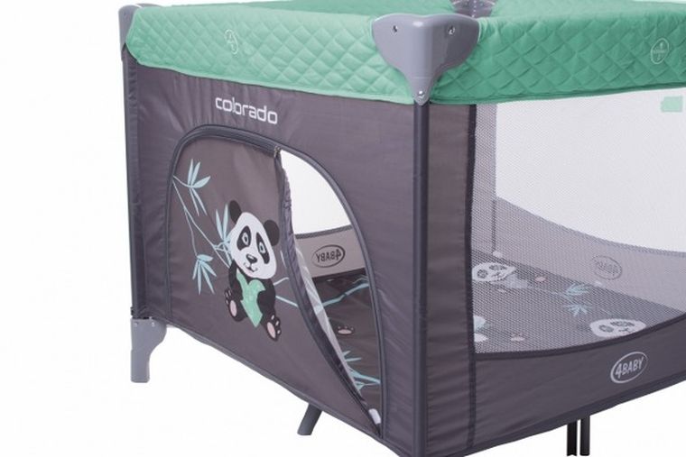 4Baby, Colorado, łóżeczko turystyczne, kojec, Green