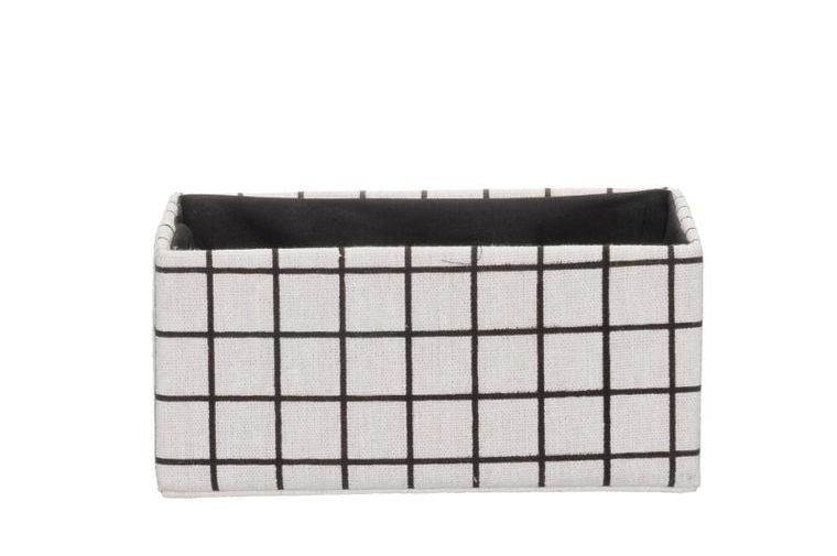 4living, tekstylne organizery w kratkę, 3 szt.