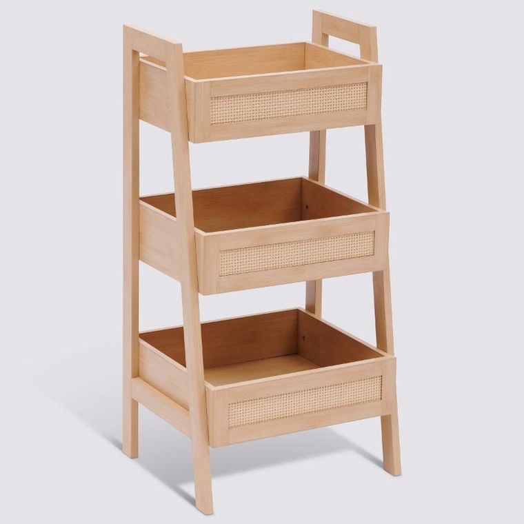 5five Simply Smart, Cane, regał z półkami z plecionką wiedeńską, 40-34,2-80 cm