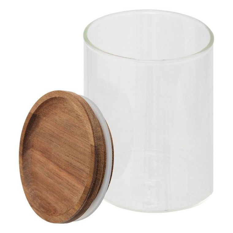 5five Simply Smart, Harmony, słoiki na przyprawy na drewnianej półce, 9 szt., 180 ml