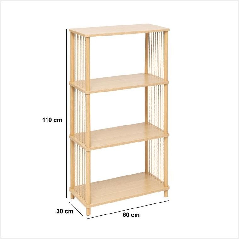 5five Simply Smart, Kord, regał otwarty na książki, 4-poziomowy, 60-30-110 cm