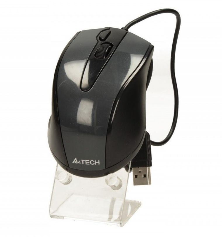 A4 Tech, mysz laserowa V-Track N-500F-1, USB, Glossy Grey