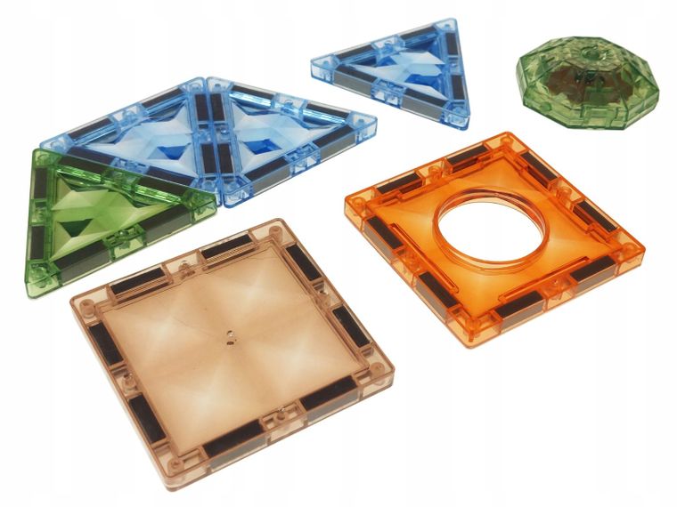 Adar, klocki magnetyczne ze światłem, 110 elementów