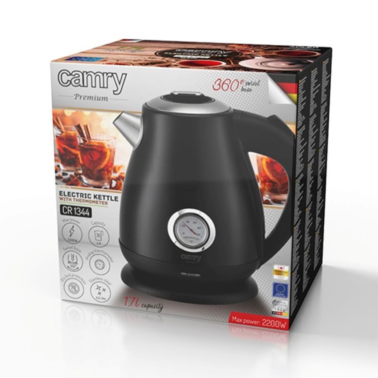 Adler, Camry, czajnik elektryczny, czarny, CR 1344B