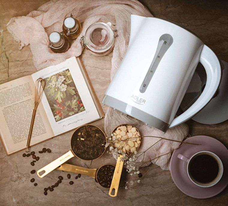 Adler, czajnik elektryczny, plastikowy, 2.5 l, 2200W, AD 1244