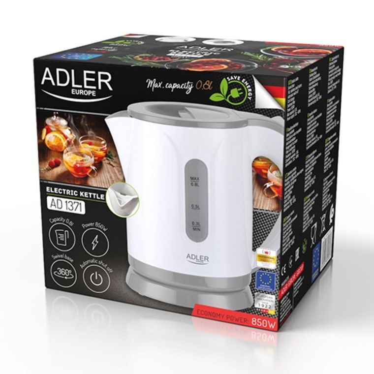 Adler, czajnik plastikowy, 0,8l