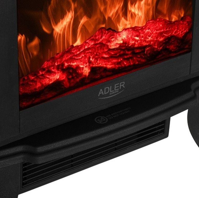 Adler, kominek elektryczny z termostatem, 1000W/1800W
