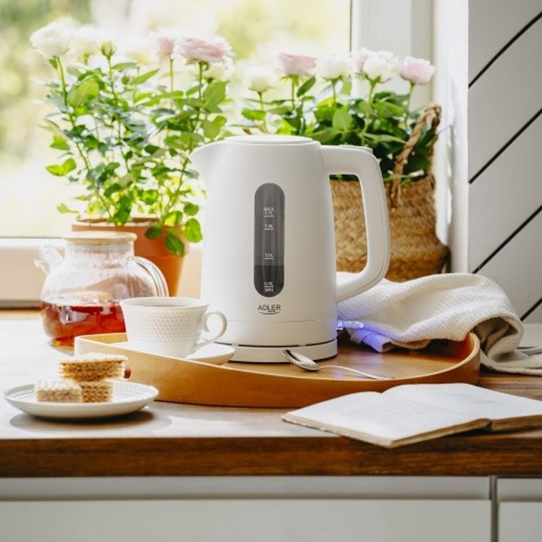 Adler, Strix, czajnik elektryczny, biały, 1,7l