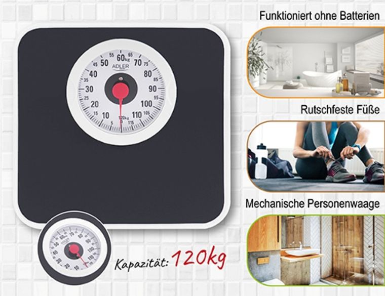 Adler, waga łazienkowa, mechaniczna