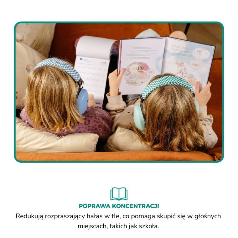 Alecto, BV-71, nauszniki wygłuszające dla dzieci, zielone