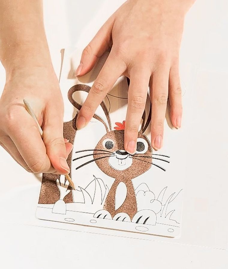 Alexander, Piaskowe malowanki, wielkanocny kurczaczek i zajączek, zestaw artystyczny