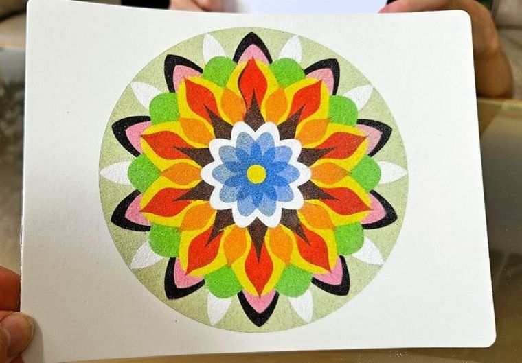 Alexander, Sand Art, Mandala, malowanie piaskiem