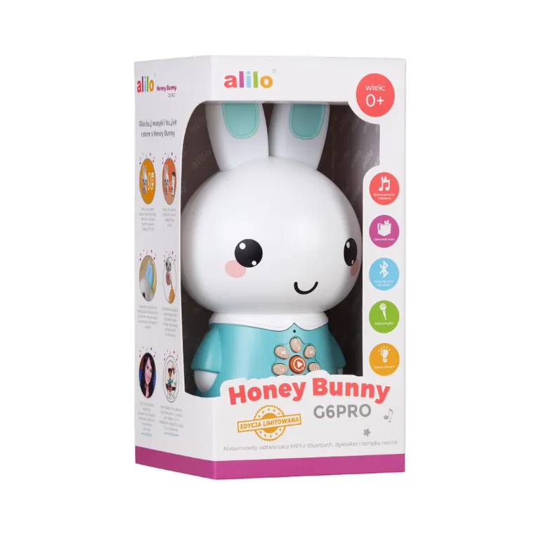 Alilo, Króliczek Honey Bunny, G6PRO, zabawka interaktywna, turkusowa