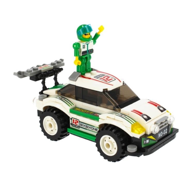 Alleblox, samochód wyścigowy, klocki konstrukcyjne, 173 elementów elementów