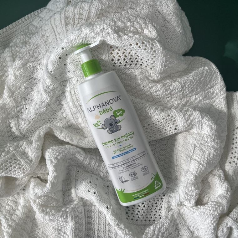 Alphanova Bebe, Dermo - Żel do mycia ciała i włosów, 500 ml