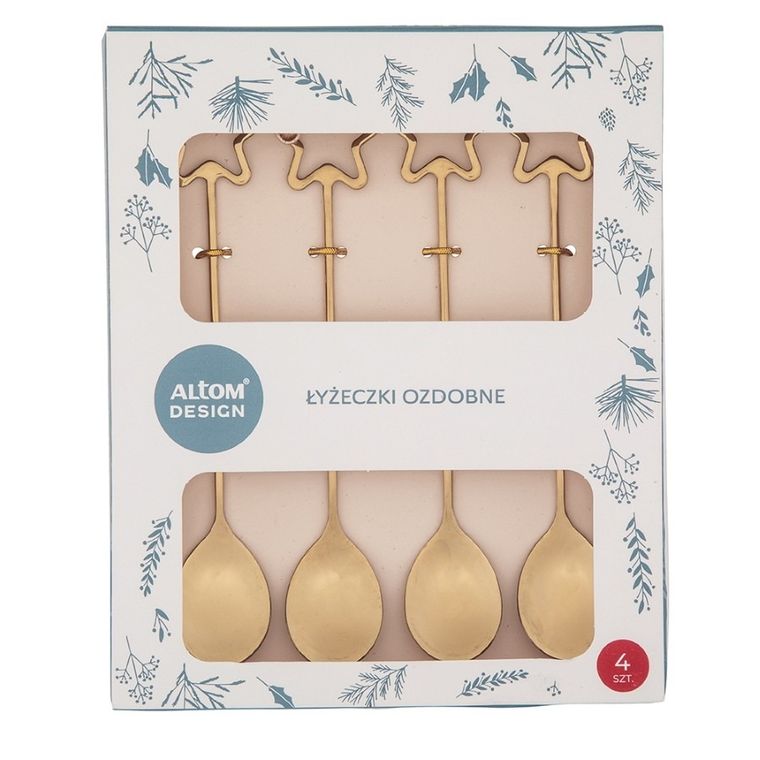 Altom Design, komplet 4 łyżeczek dekorowanych