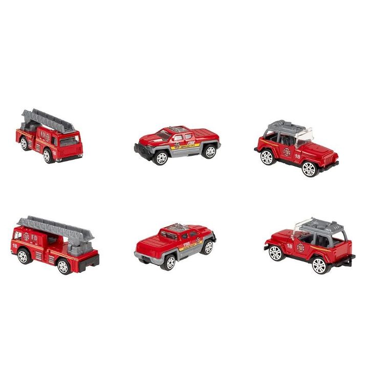 Anek dla Dzieci, straż pożarna, zestaw pojazdów ratunkowych, resoraki, 3 szt.