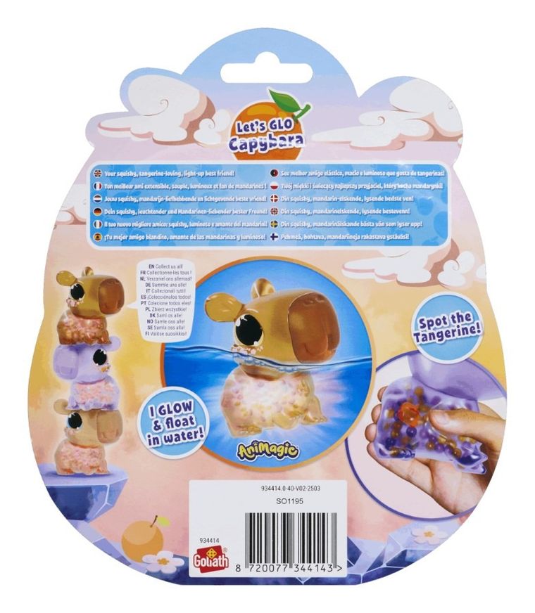 Animagic, Let's Glo Capybara, figurka interaktywna, brązowa