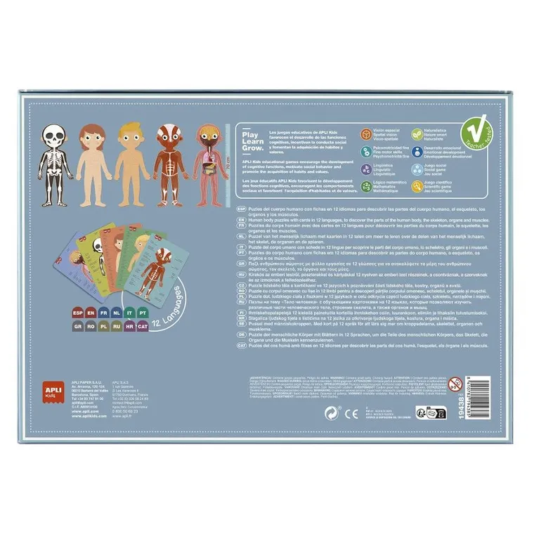 Apli Kids, Ciało człowieka, puzzle edukacyjne, 240 elementów