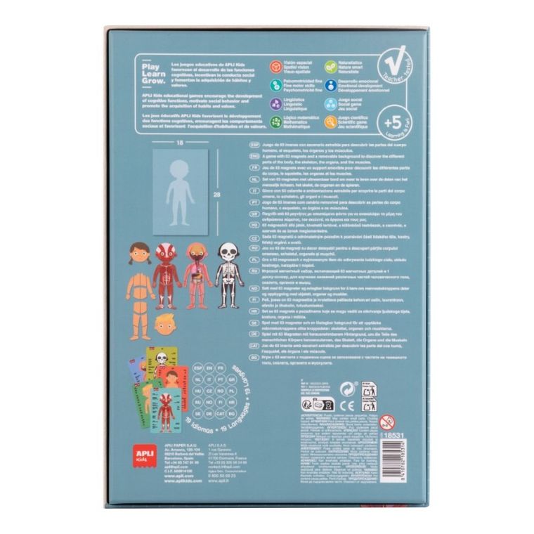 Apli Kids, magnetyczna układanka, ciało człowieka