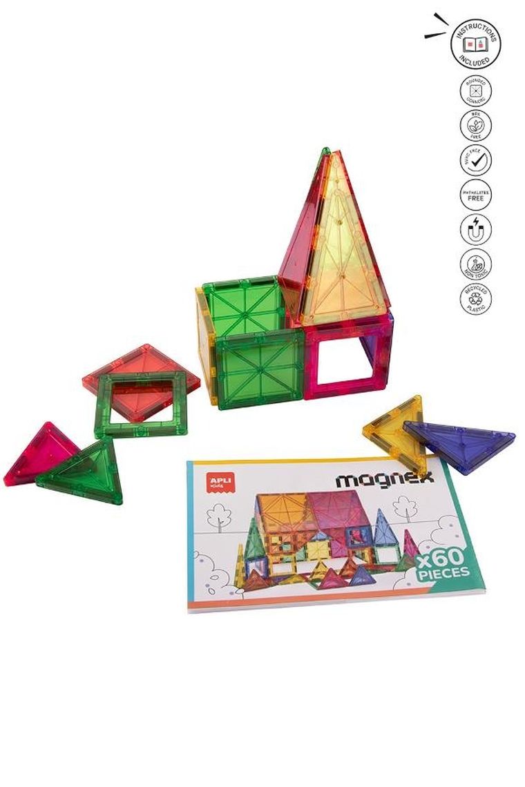 Apli Kids, Magnex, klocki magnetyczne, 60 elementów