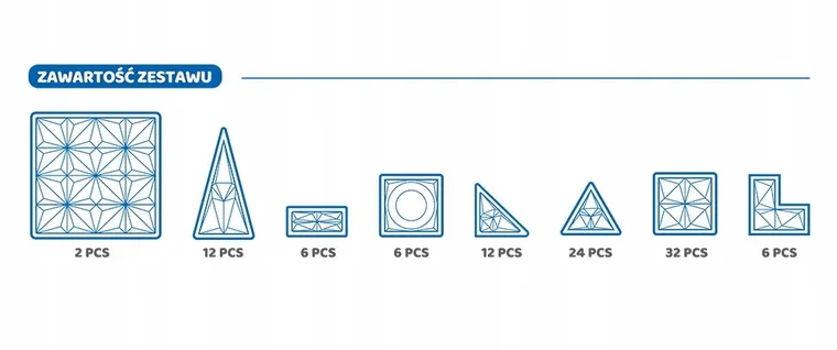 Askato, Genialny dzieciak, klocki magnetyczne, 100 elementów