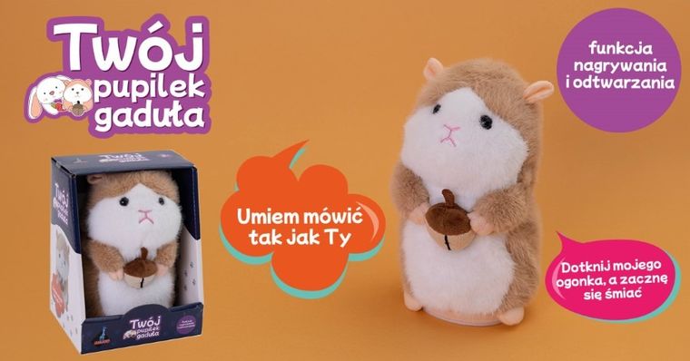 Askato, Twój pupilek gadułka, Chomik, powtarzający słowa, zabawka interaktywna