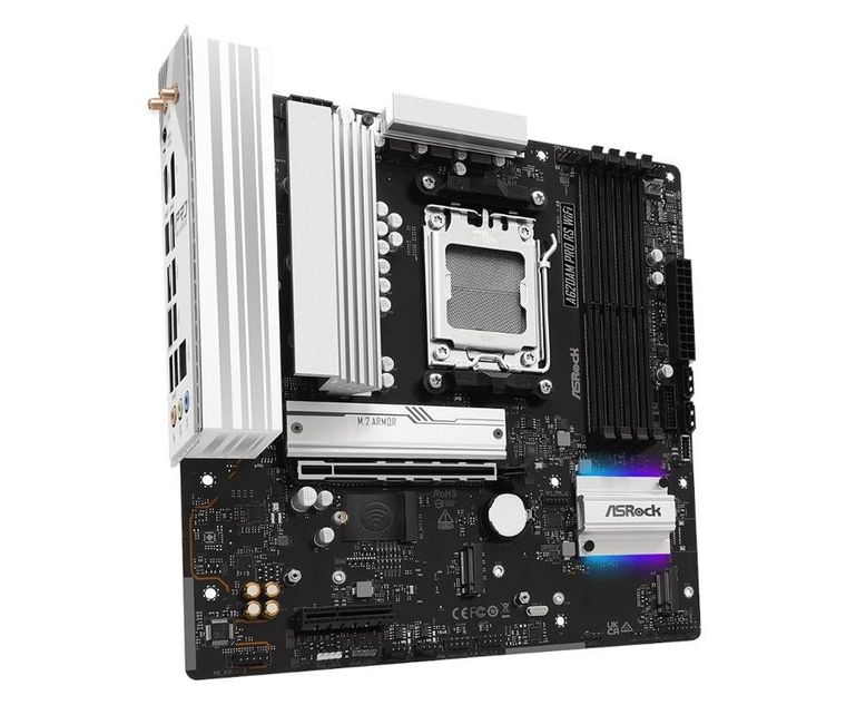 Asrock, płyta główna, A620AM PRO RS WIFI AM5 4DDR5 HDMI/DP M.2 mATX