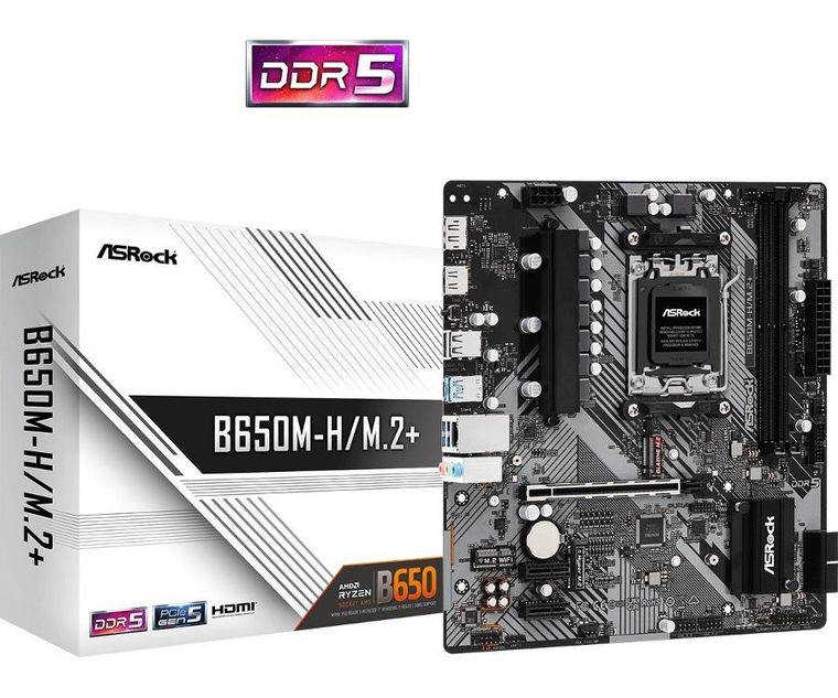 Asrock, płyta główna, B650M-H/M.2 + AM5 2DDR5 HDMI/DP mATX