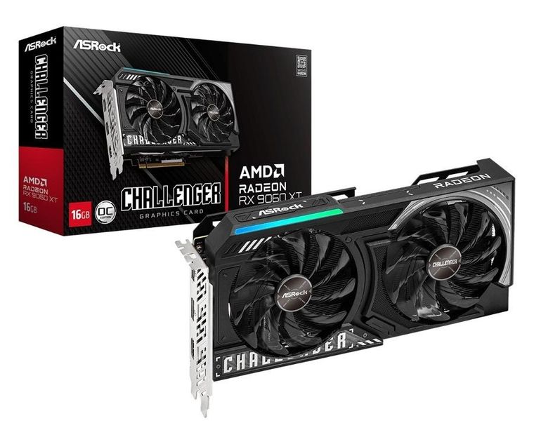 Asrock, Radeon RX 9060 XT Challenger, karta graficzna, 16GB GDDR6 128bit 2DP/HDMI