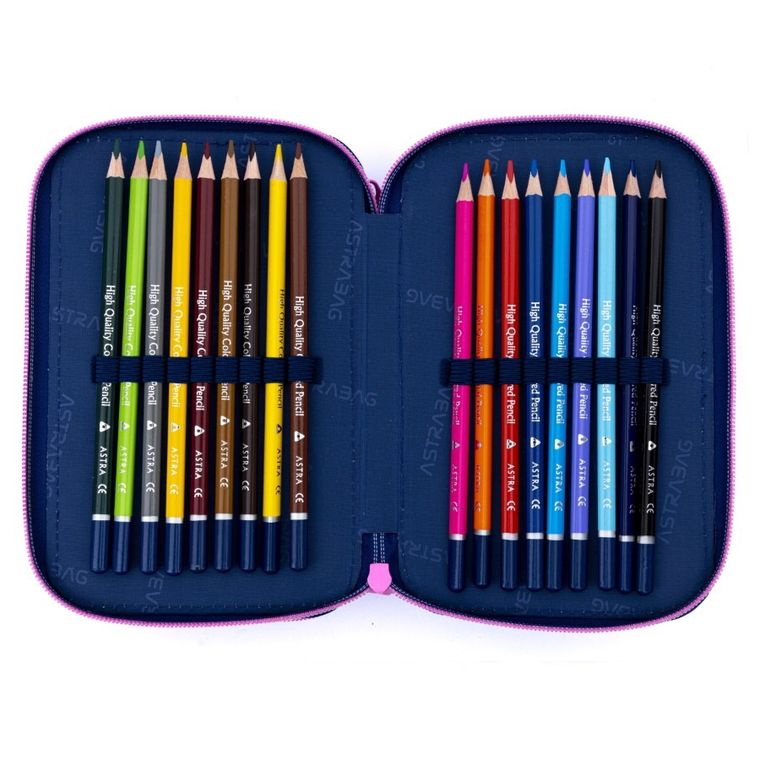 Astrabag, piórnik rozkładany, potrójny, z wyposażeniem, Sweet Koala