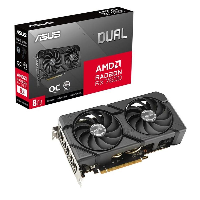 Asus, karta graficzna, Dual Radeon RX 7600 EVO OC Edition 8GB GDDR6