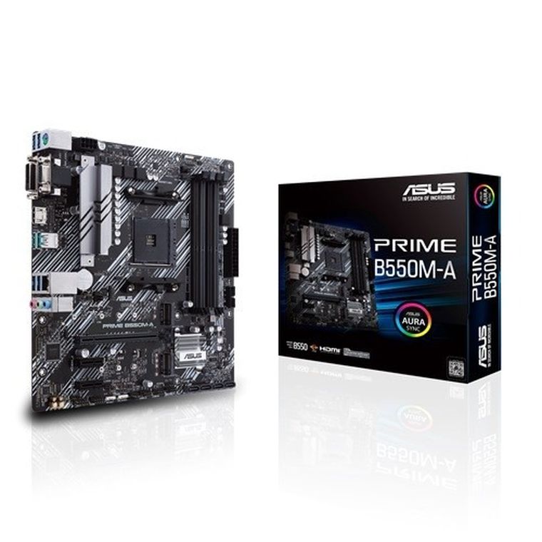 Asus, płyta główna, PRIME B550M-A AM4 4DDR4 DVI-D/HDMI M.2 mATX